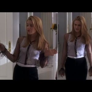 Tops | Clueless Cher Mesh Button Down 